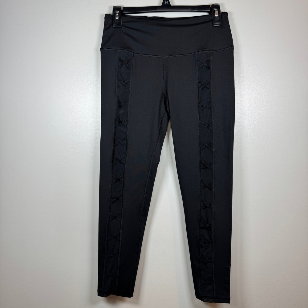 Victoria Sport Knockout Tight Leggings Womens M Black Sporty Athleisure Gym Chic